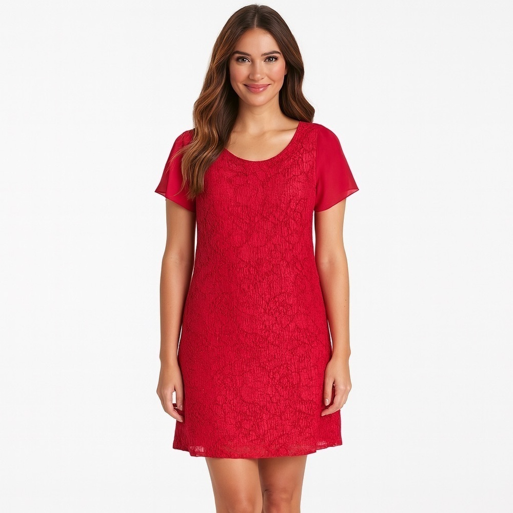 Taylor RED LACE DRESS Size 6